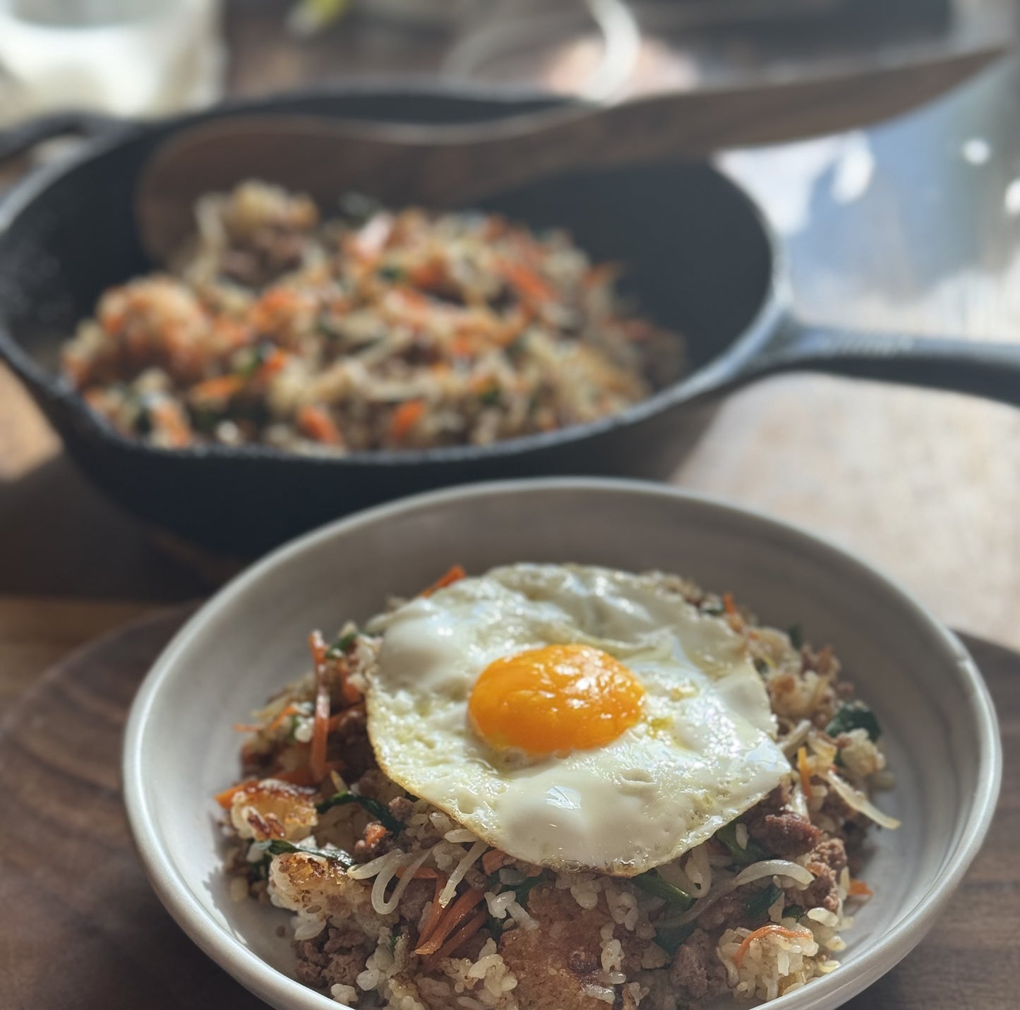 Pan fried Bibimbap