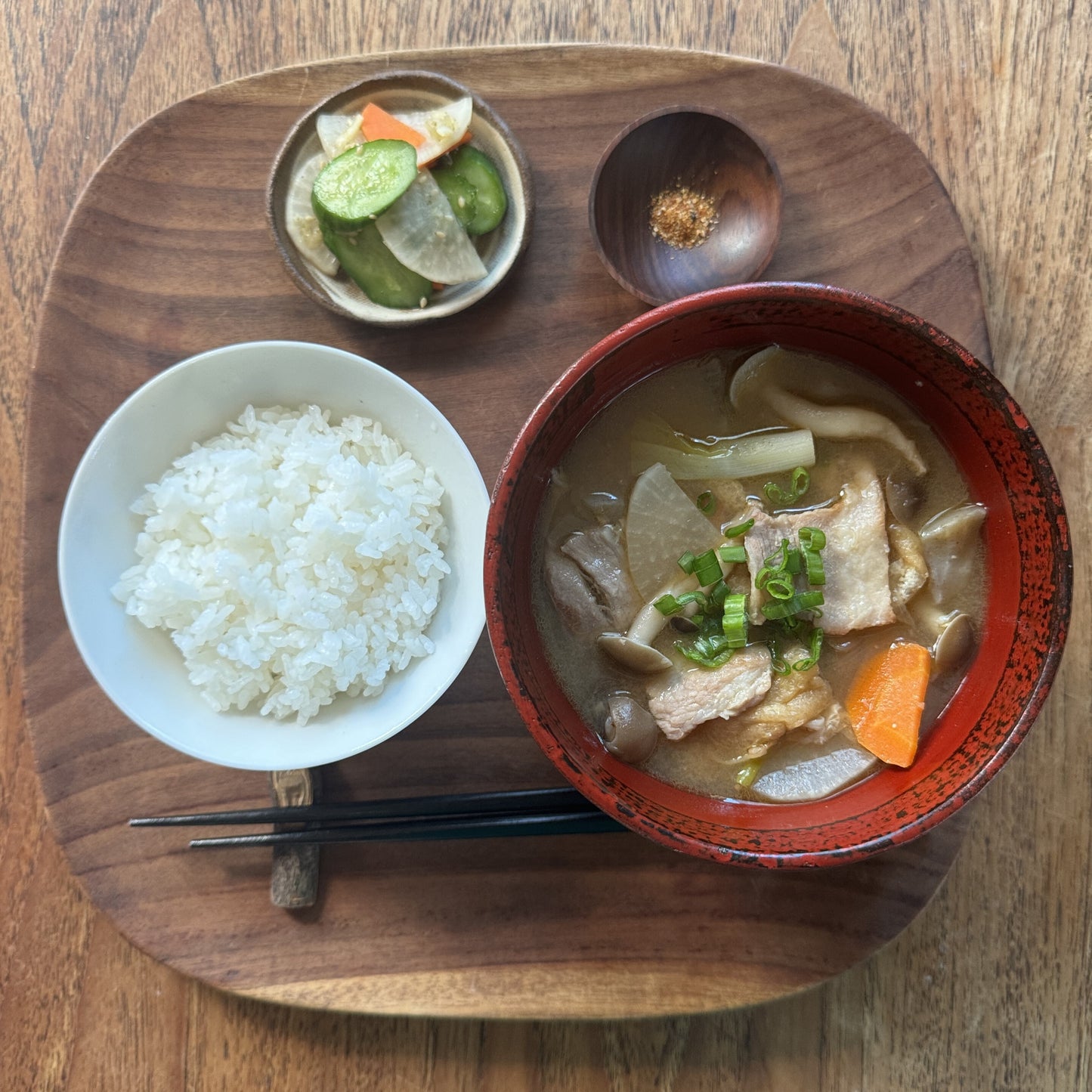 Pork and Vegetable Miso Soup