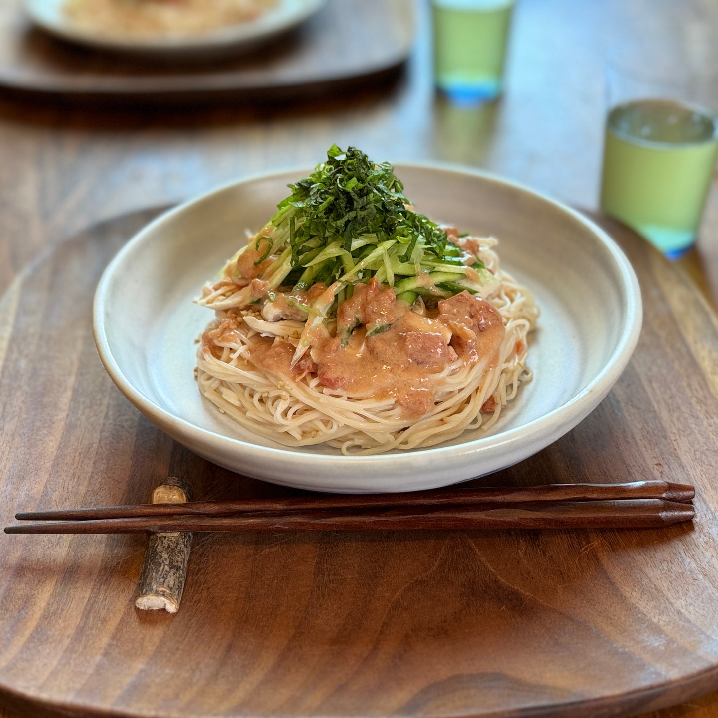 Somen Noodles with Tomato Sesame Sauce