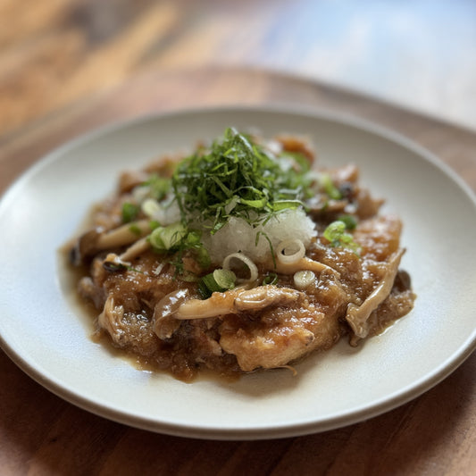 きのこと鶏肉のみぞれ煮